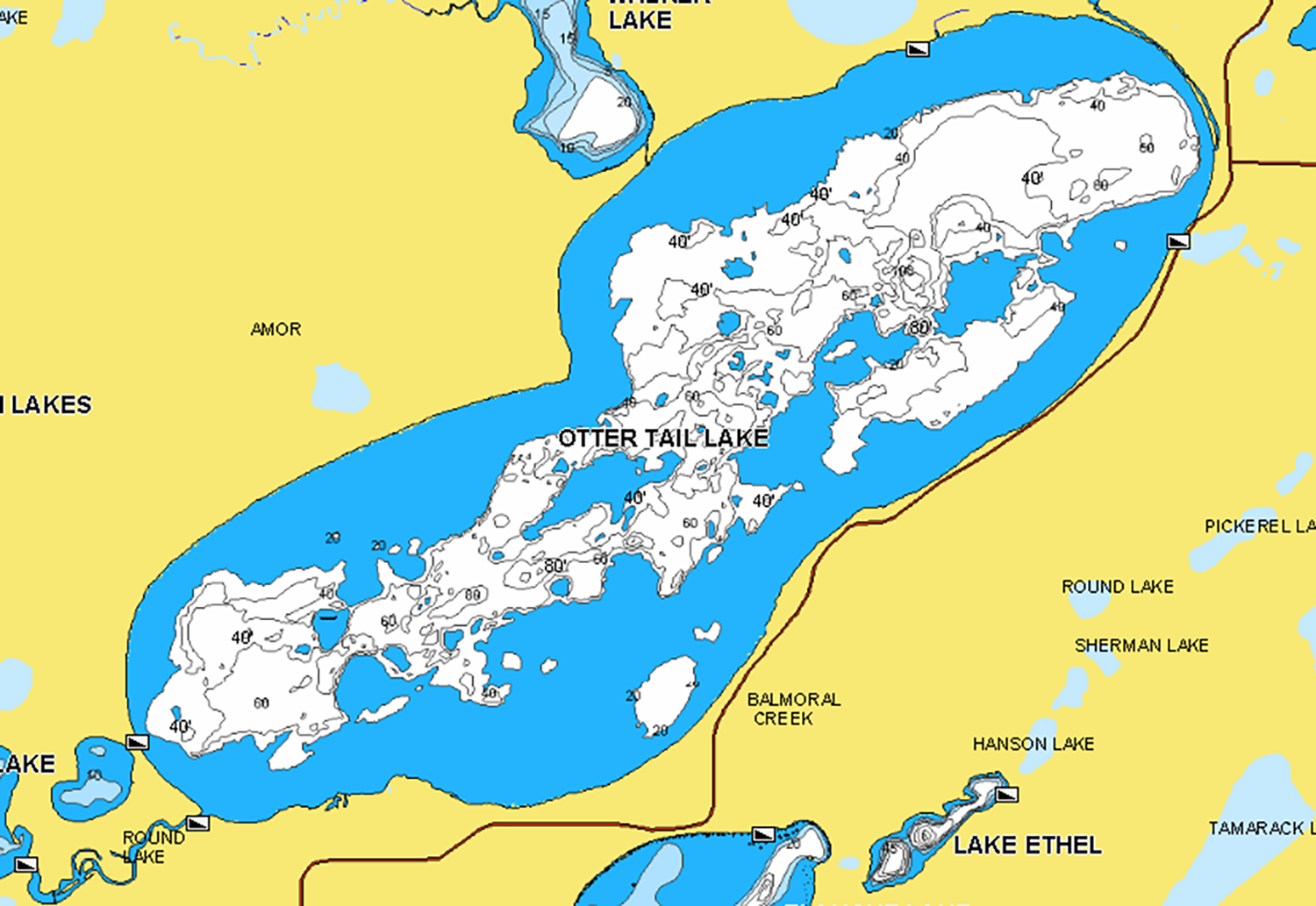 Otter Tail Lake Map